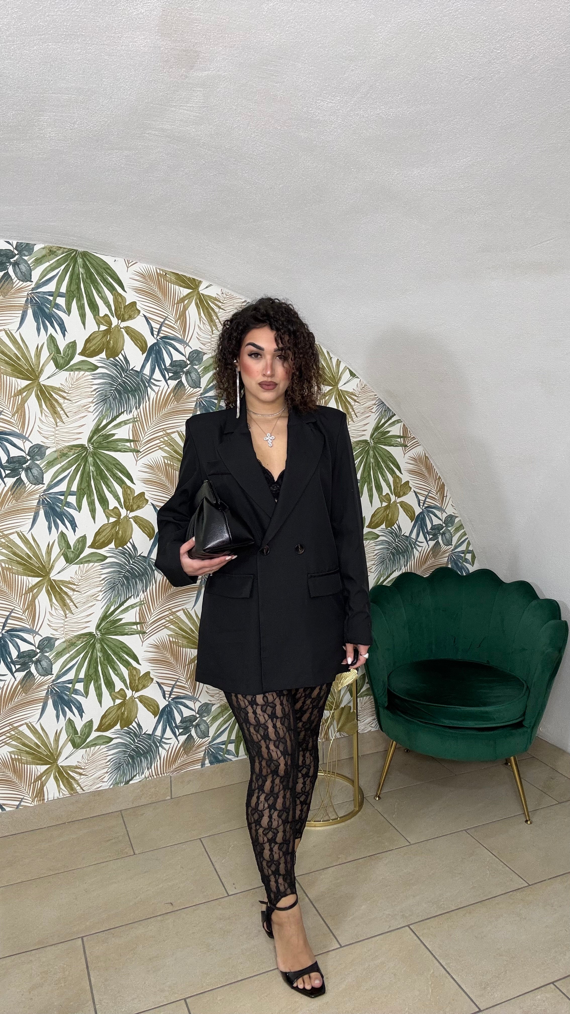 Leggings in Pizzo Black