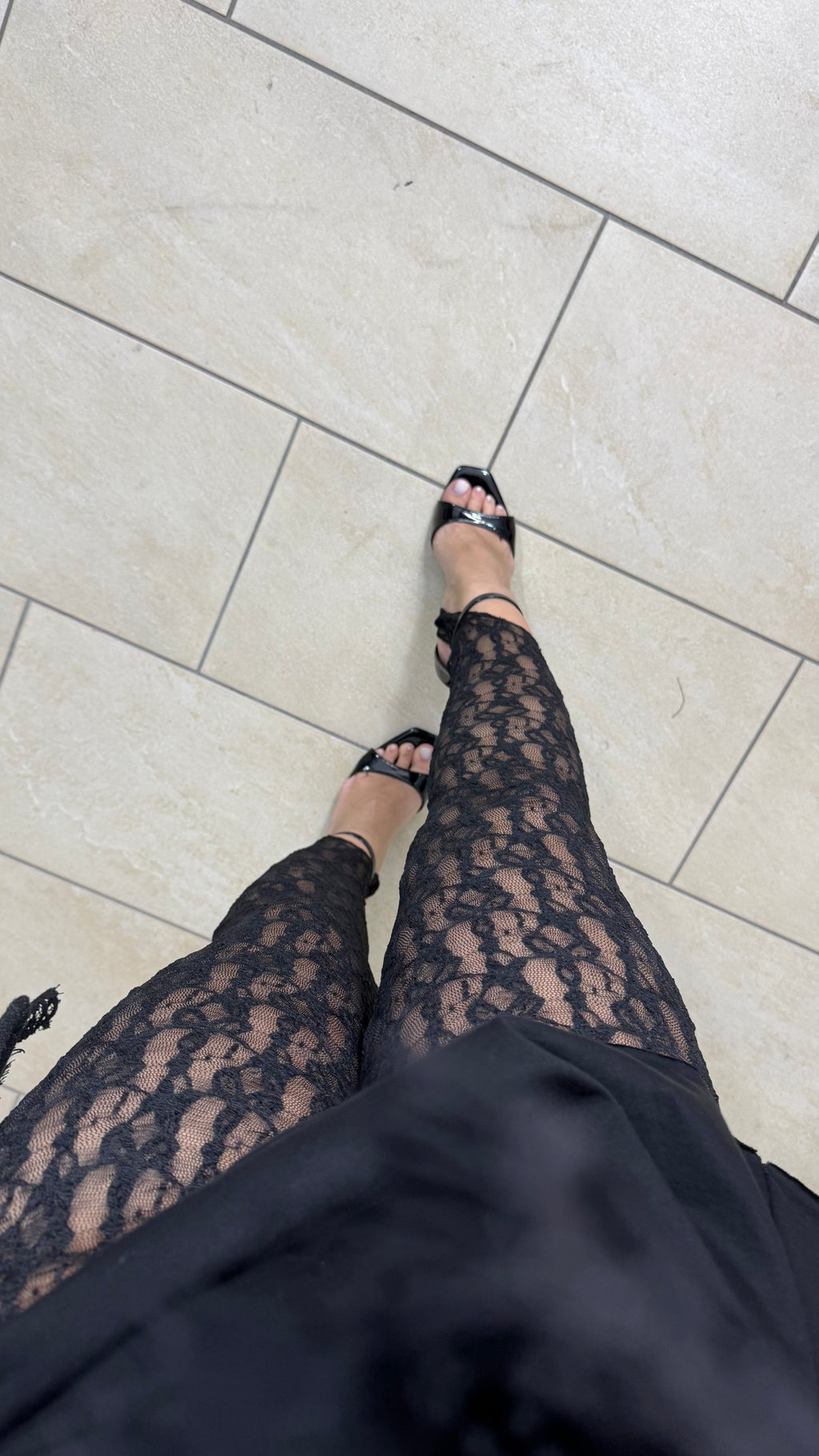 Leggings in Pizzo Black